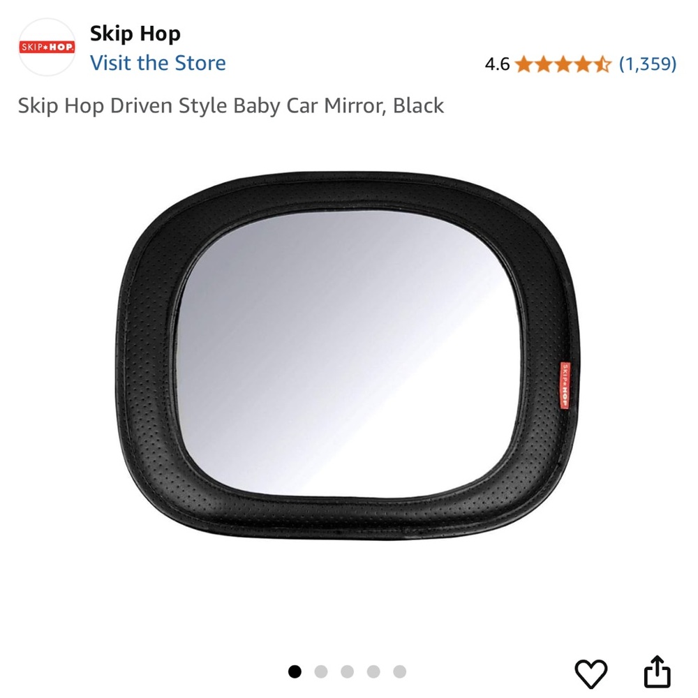 Skip Hop Driven Style Baby Car Mirror, Black